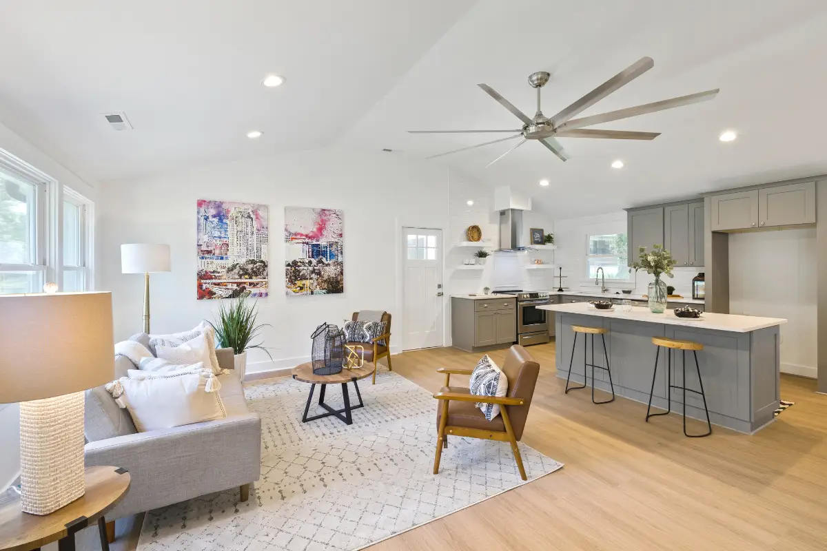 kitchen and living renovations